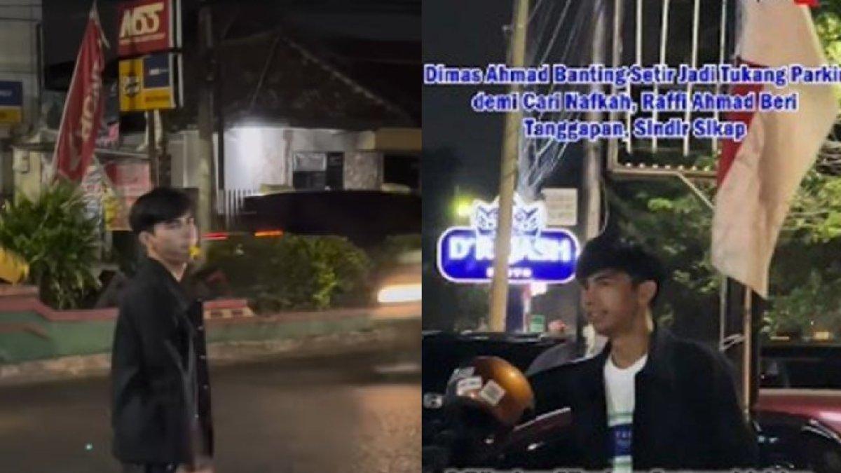 Video Dimas Ahmad jadi tukang parkir pun viral di media sosial.