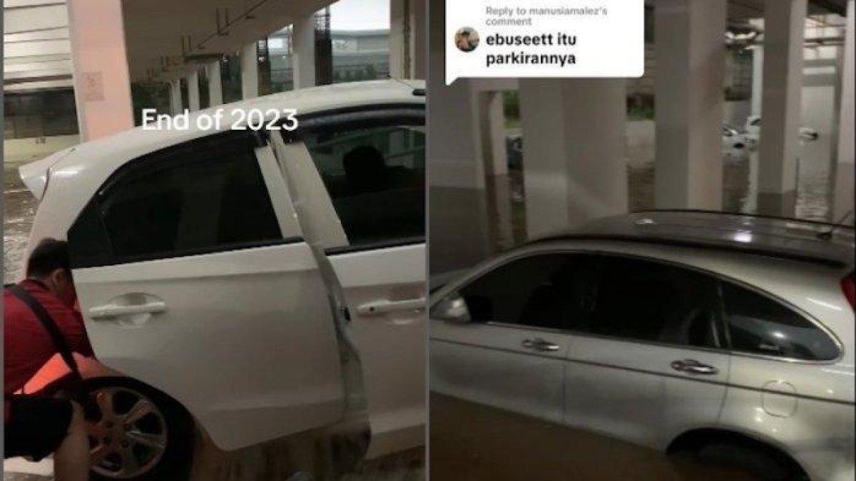 Terkuak penyebab puluhan mobil dan sepeda motor teredam banjir di Basement Apartment Serpong Garden, Desa Cibogo Kecamatan Cisauk, Kabupaten Tangerang, pada Kamis (28/12/2023).