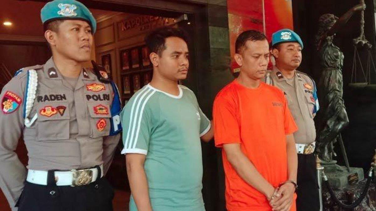 Tersangka mutilasi, Abdul Rahman (44) saat dihadirkan dalam konferensi pers ungkap kasus pembunuhan dan mutilasi Sawojajar di Polresta Malang Kota