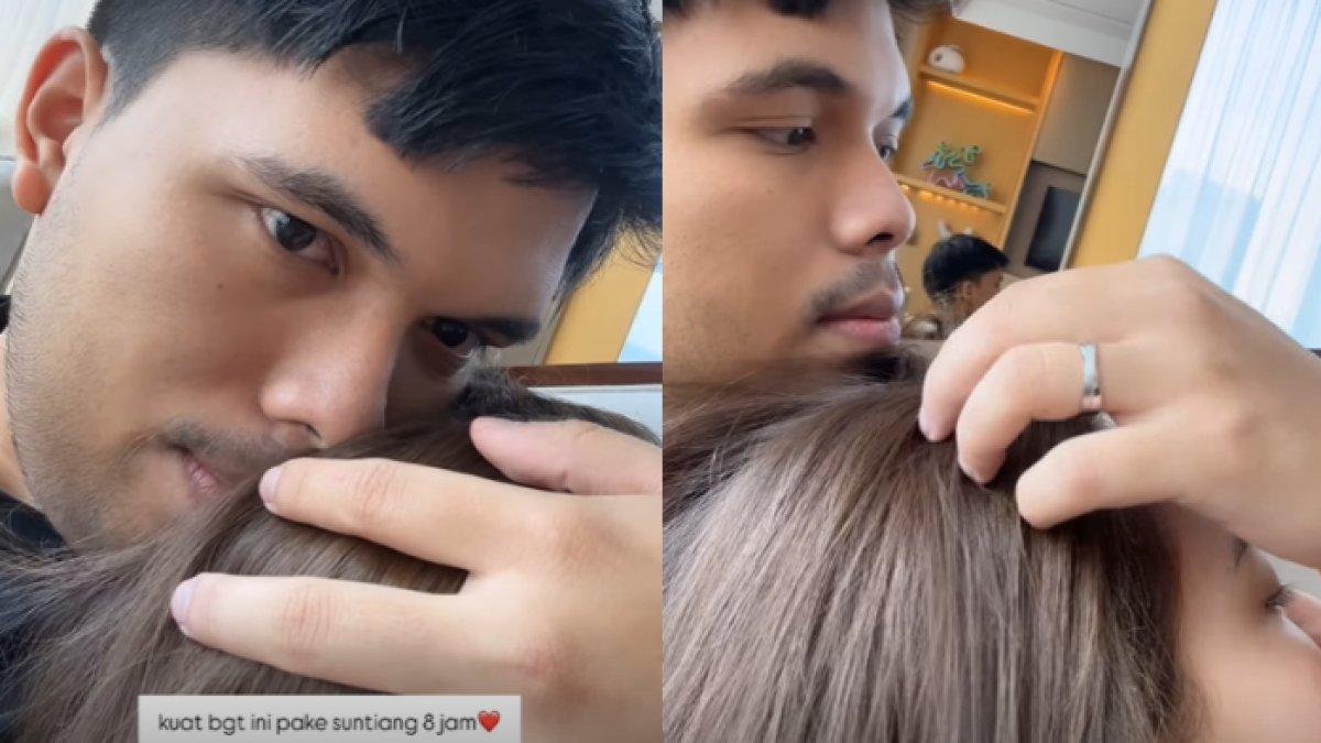 Thariq memuji Aaliyah yang begitu kuat memakai suntiang selama 8 jam