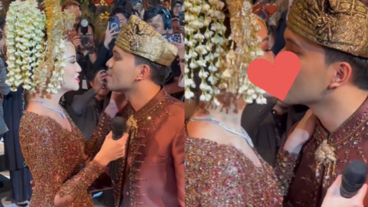 Thariq mencium bibir Aaliyah di hadapan para tamu undangan