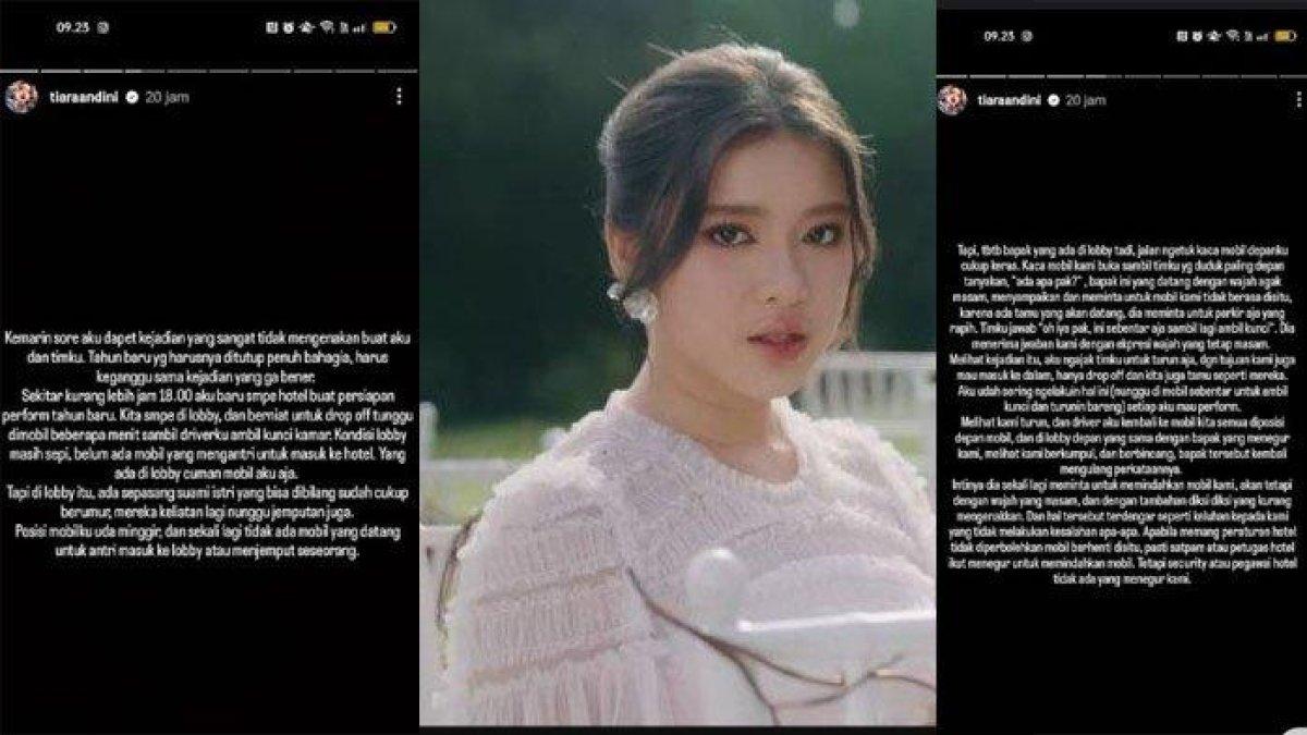 Tiara Andini menceritakan momen kurang mengenakkan saat malam tahun baru. Salah satu krunya mendapat kekerasan fisik di salah satu hotel, pelakunya bapak-bapak