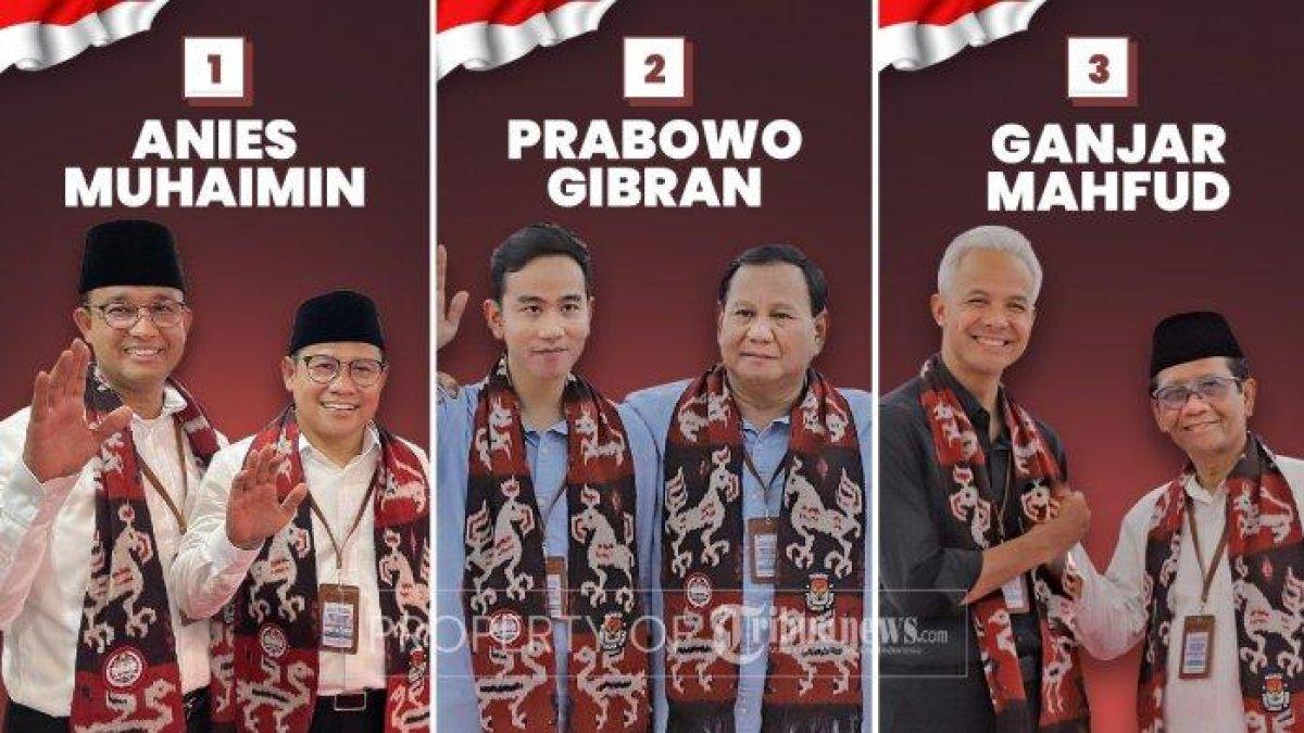 Tiga pasangan capres-cawapres 2024