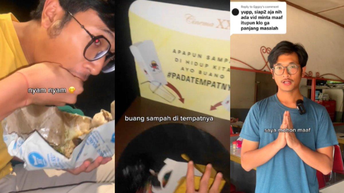 TikToker makan nasi Padang di dalam bioskop