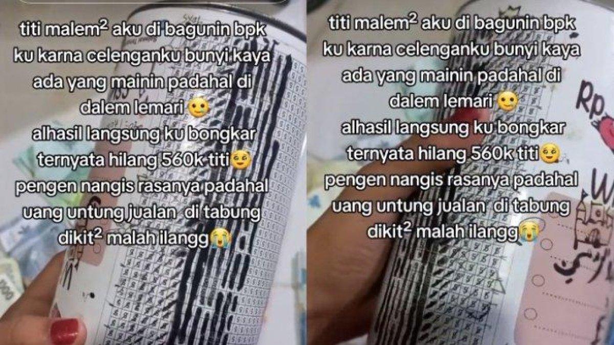 Uang di dalam celengan wanita ini hilang secara misterius