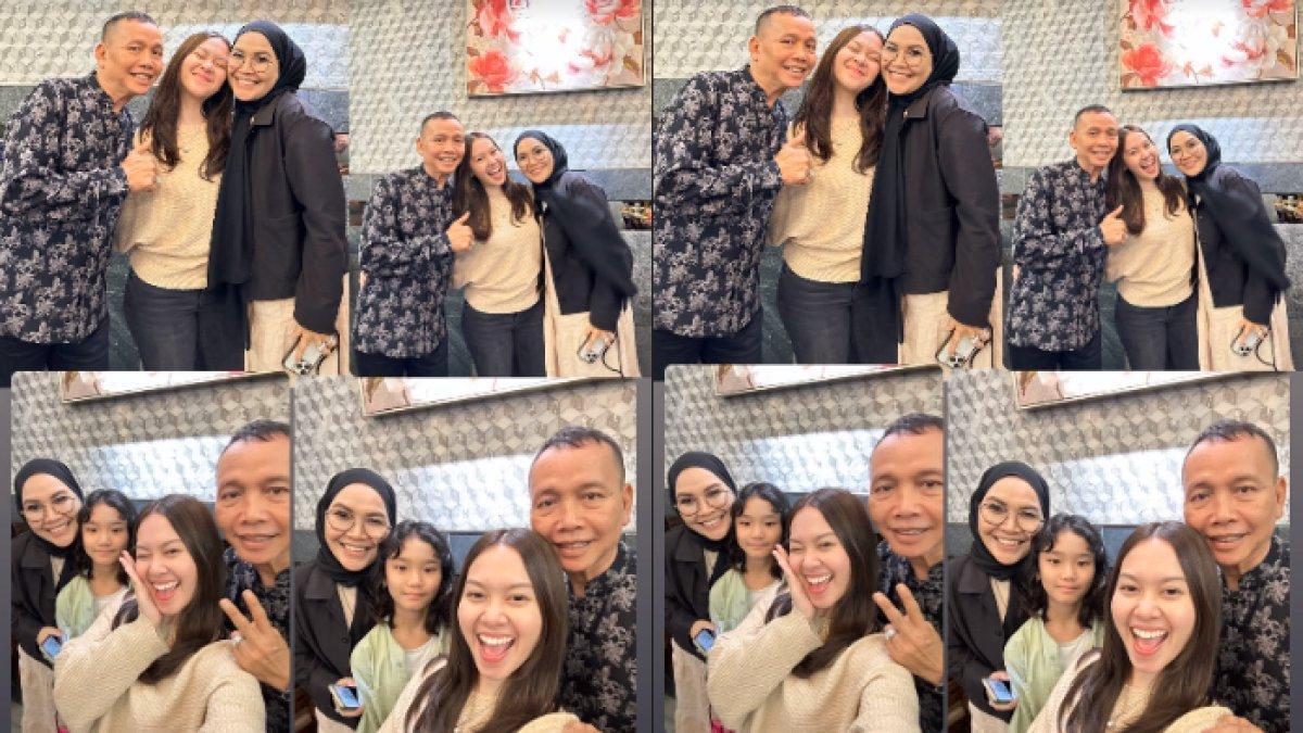Umi Kalsum dan Abdul Rozak begitu lengket dengan adik Fardhana, Dinar Salsa.