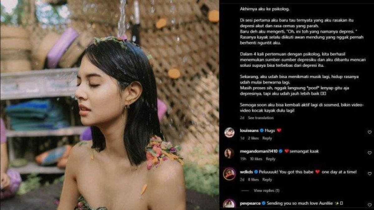 Unggahan Instagram Aurelie Moeremans