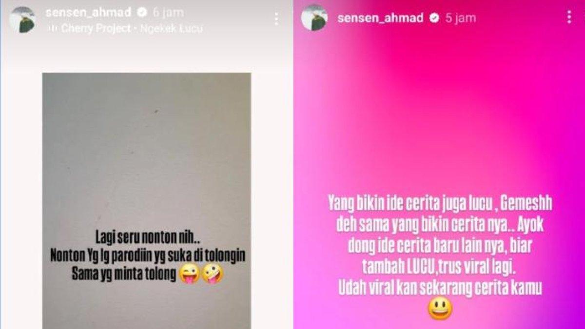 Unggahan Sensen diduga sindir Andre Taulany.