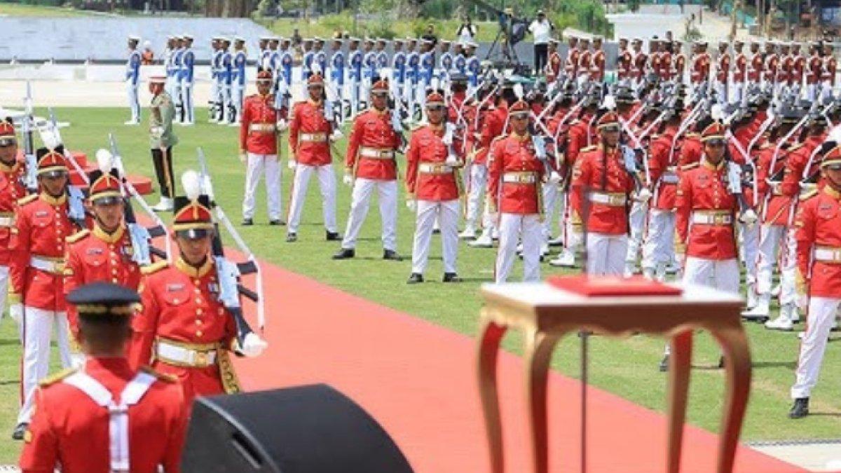 Upacara HUT Ke-79 RI di Ibu Kota Nusantara (IKN) Kalimantan Timur.