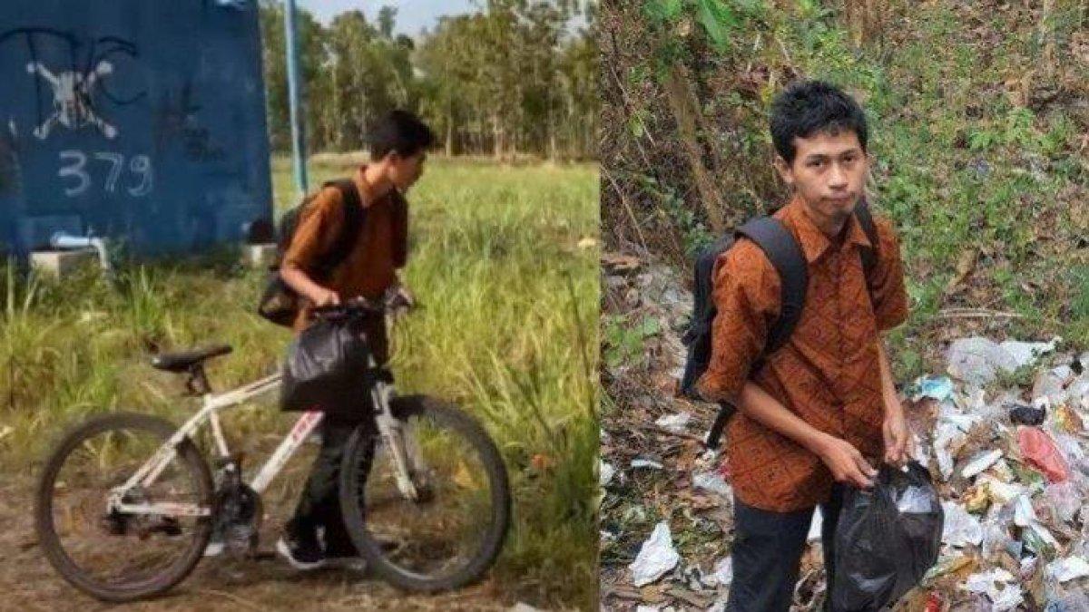 Viral, Kisah Soleh Eko Siswa SMK di Gunungkidul Memulung Pulang Sekolah Demi Uang Rp 25 Ribu, Bantu Orangtua