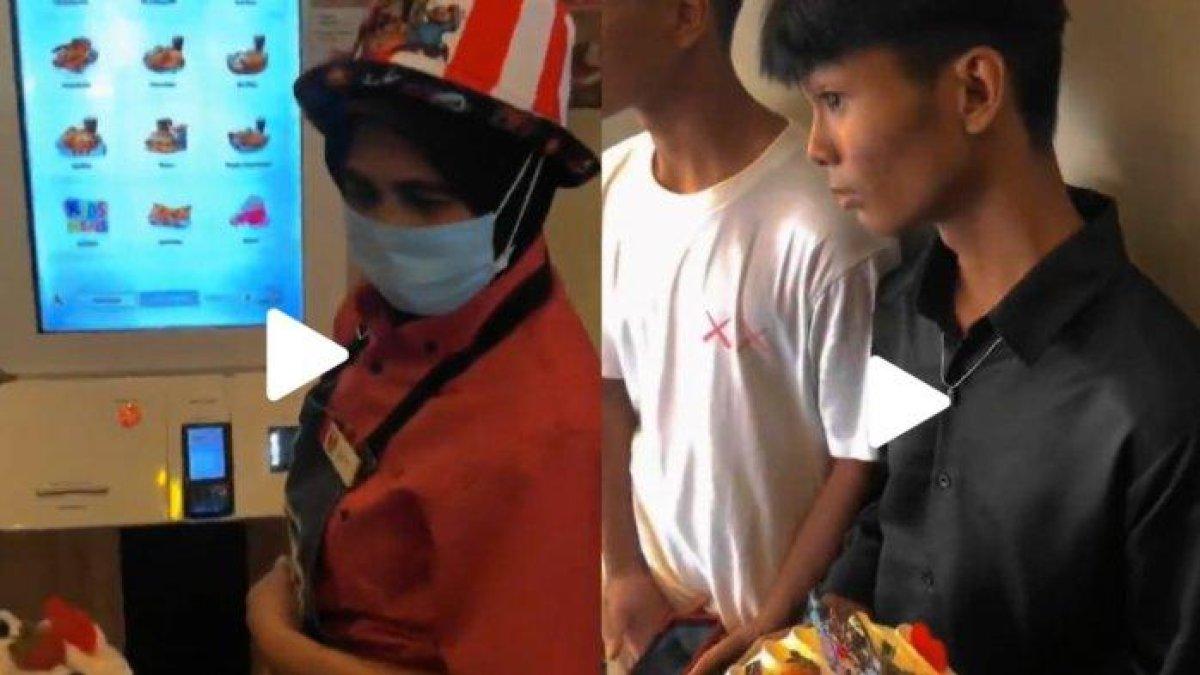 Viral Momen Haru Pemuda Berikan Kejutan Ultah untuk Ibunya Kerja di KFC, Bawa Kue dan Teman Makan Bersama