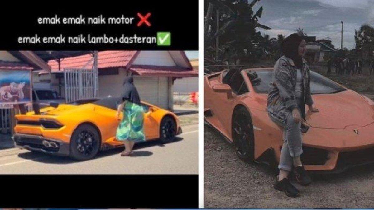 Viral Wanita Berdaster Naik Lamborghini