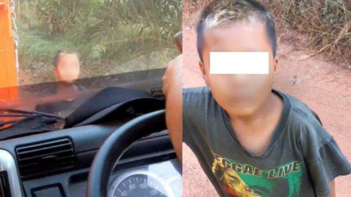 Viral bocah ngamuk hampiri sopir, aksinya disorot warganet.