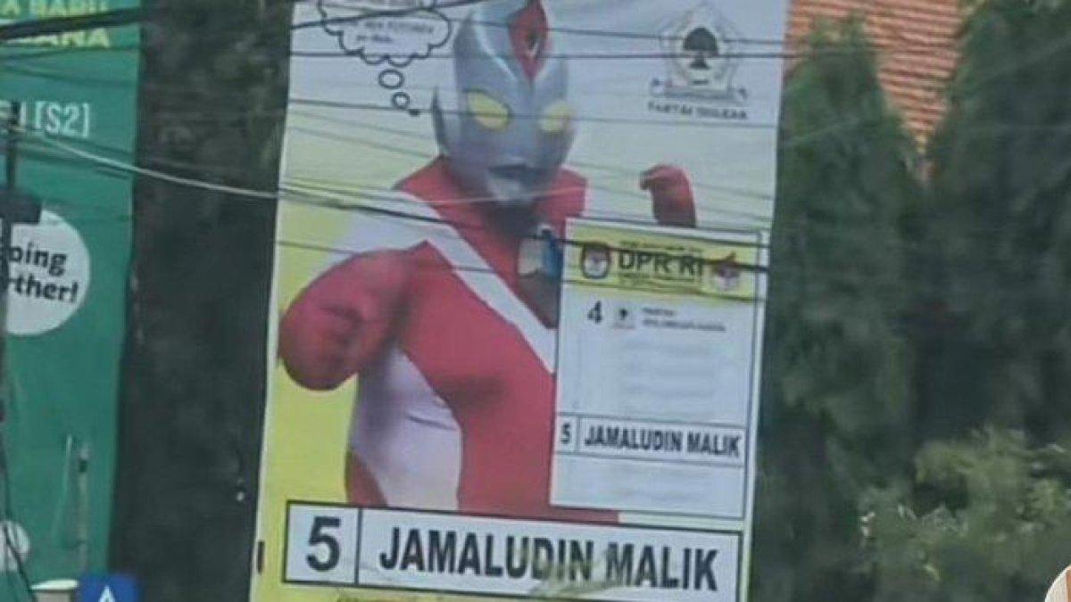 Viral caleg di Jepara pasang foto ultraman gemoy di baliho kampanye