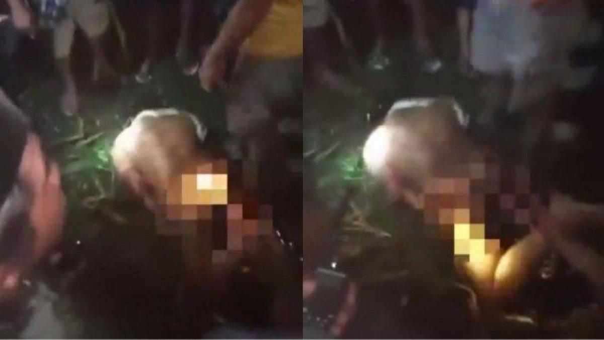Viral di media sosial seorang pria dikira maling babak belur diamuk massa.