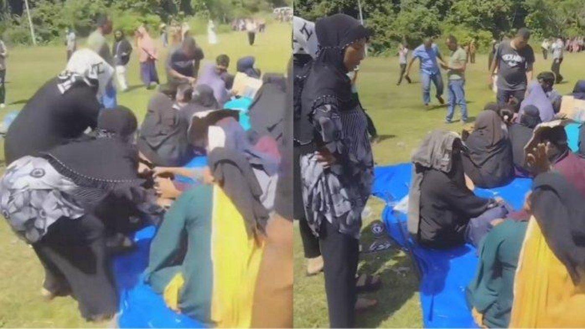 Viral emak-emak usir para pengungsi Rohingya dari desa mereka Desa Balohan, Sabang, Aceh. Video viral itu dibagikan akun Instagram @sedangrame.