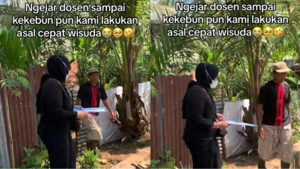 Viral mahasiswi kejar dosen