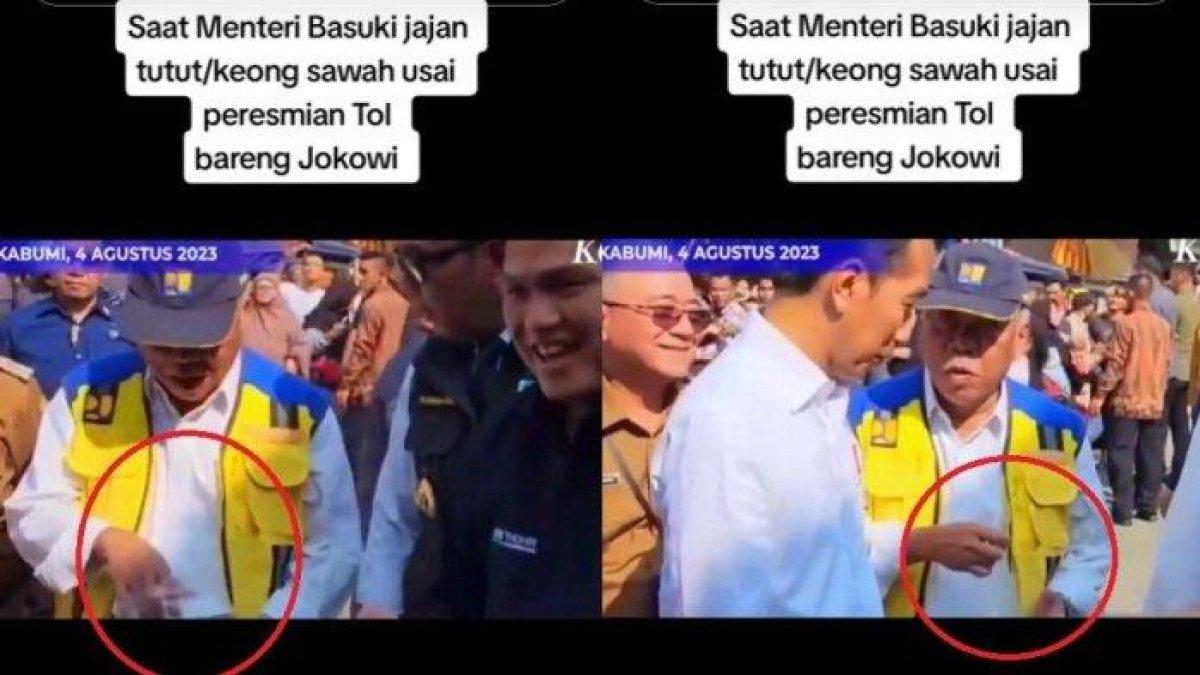 Viral, momen Menteri PUPR Basuki Hadimuljono jajan tutut lalu tawari Jokowi.