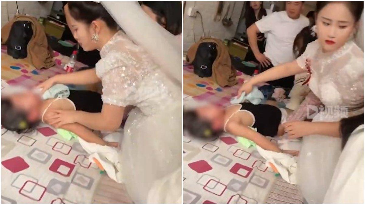 Anak Ini Mendadak Kejang, Pengantin Wanita Masih Pakai Gaun Sigap Menolong, Ternyata Seorang Perawat