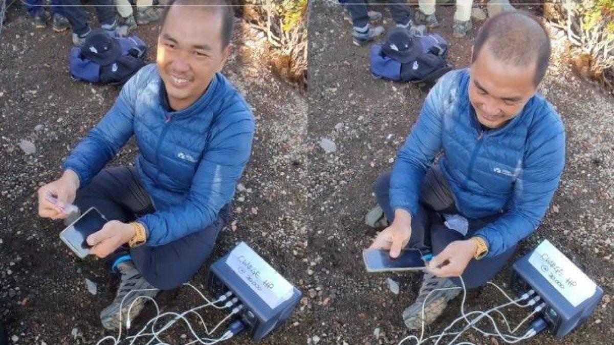 Viral pria di Gunung Gede