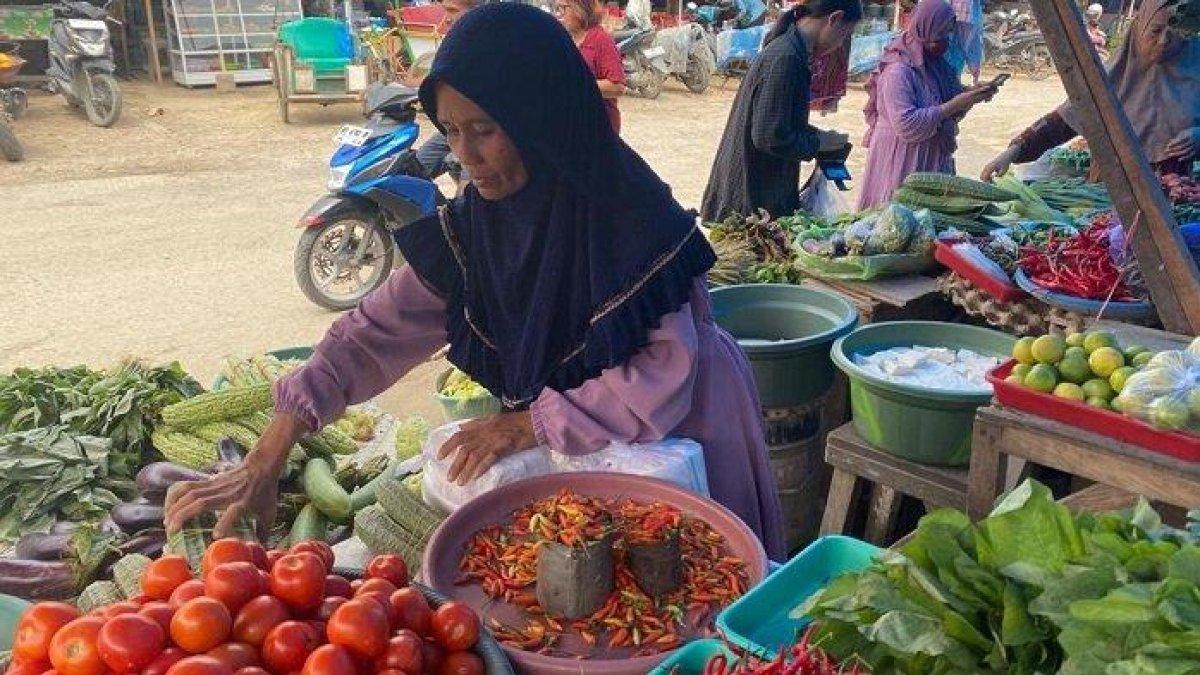 Wa Samria, pedagang sayur di Kota Kendari