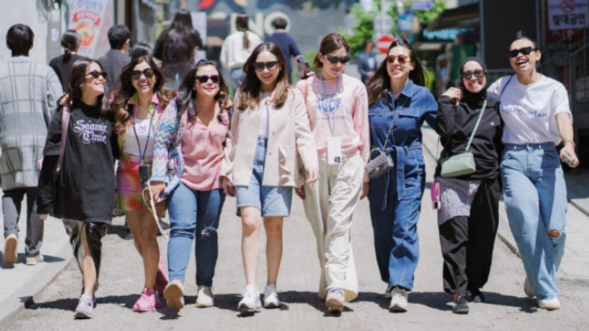 Wanda Hara saat menikmati liburan ke Korea Selatan bersama circle Nagita Slavina