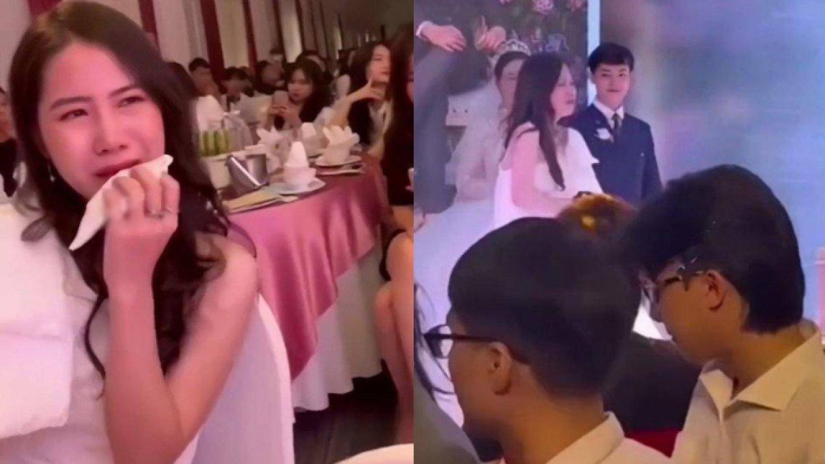 Pengantin wanita yang ditangisi bridesmaid