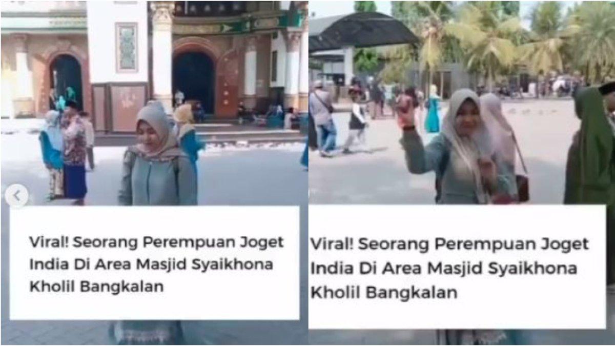 Wanita joget di halaman masjid minta maaf