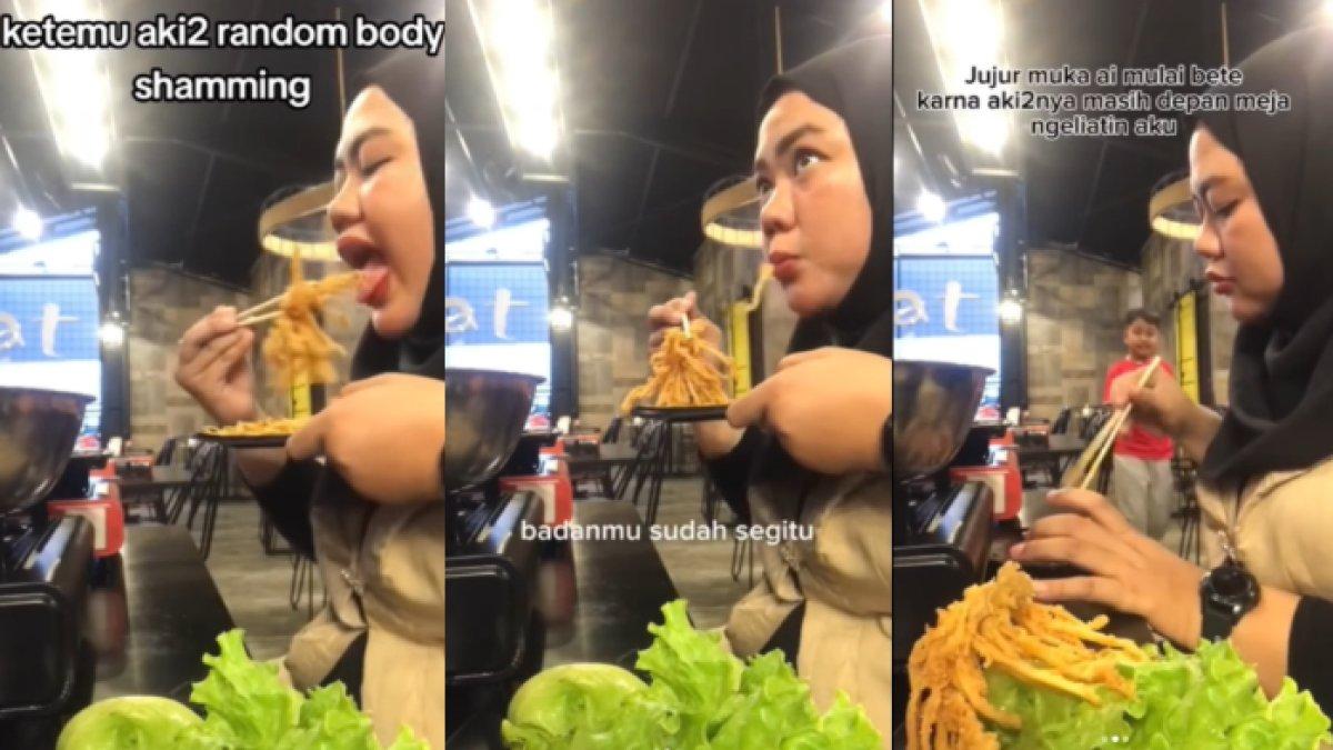 Wanita kesal kena body shaming dari orang tak dikenal