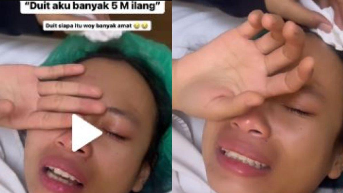 Wanita nangis kejer ngaku uangnya Rp 5 miliar hilang ternyata halu