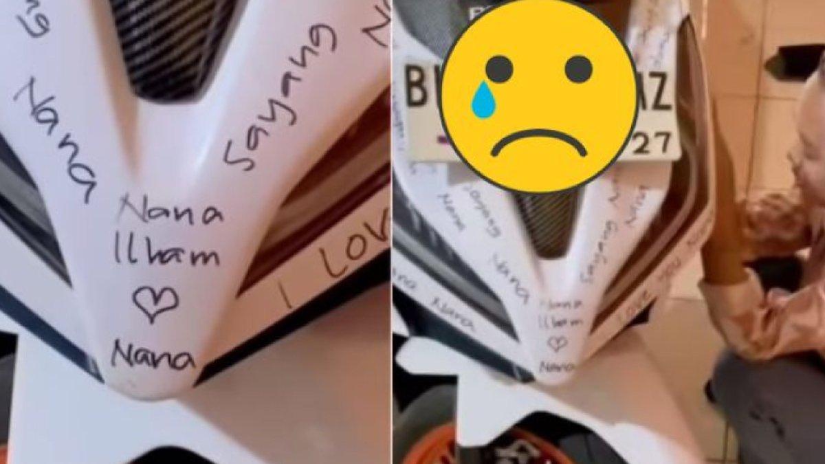 Wanita nekat coret-coret motor pacar agar tak selingkuh