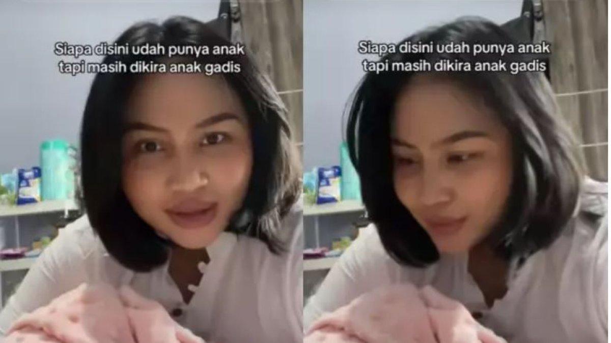 Wanita tersebut adalah seorang ibu yang tampak memiliki wajah hampir identik dengan Ariel Tatum. 