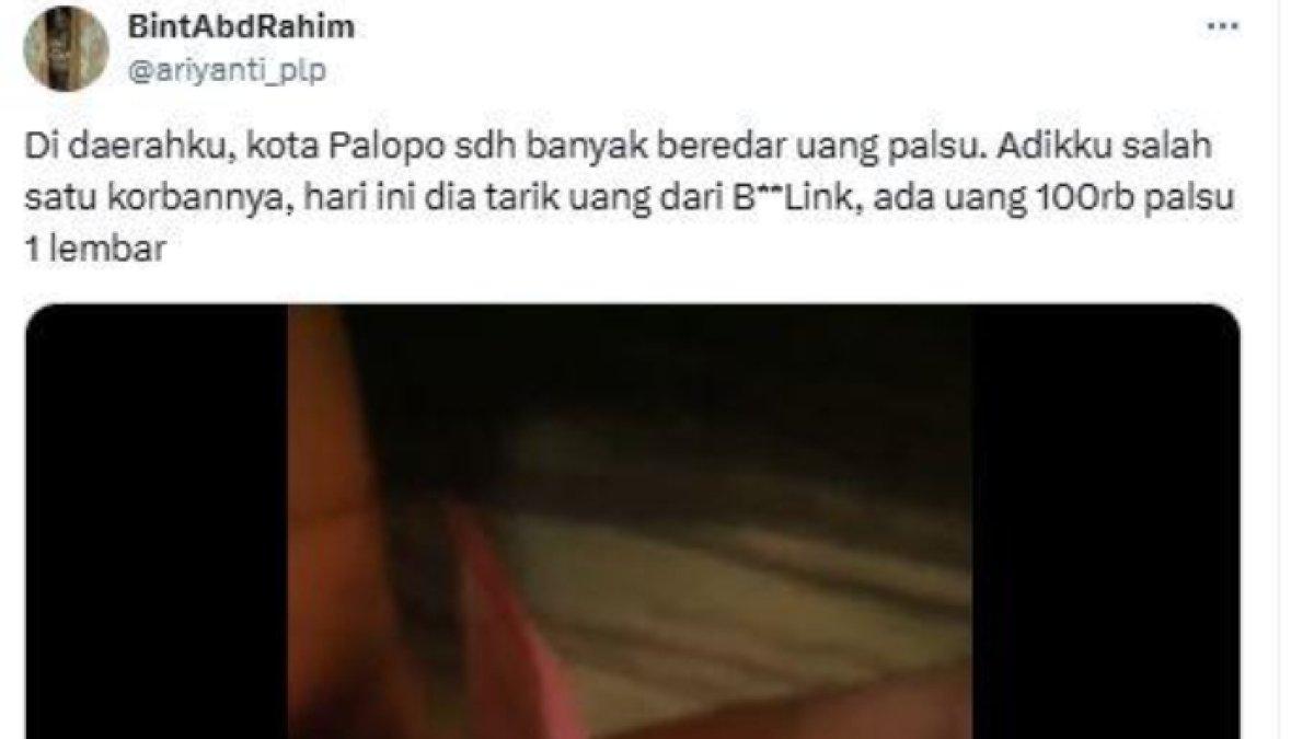 Warganet keluhkan sudah menjadi korban peredaran uang palsu