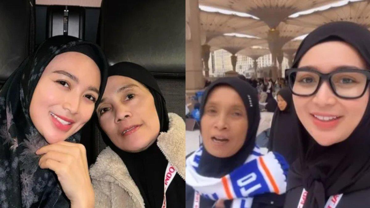 Wika Salim tampak lengket dengan ibundanya