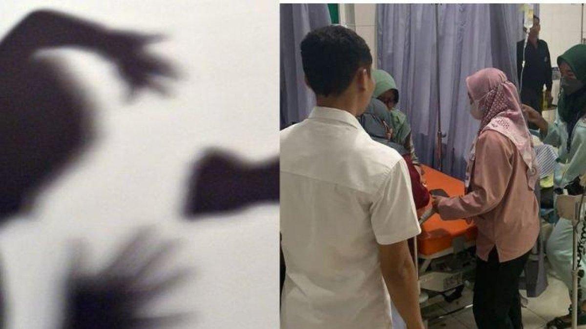 Wiwik, korban penganiayaan siswanya menjalani visum dan penanganan medis atas luka yang dialami