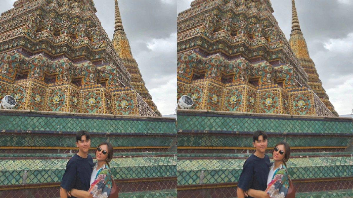 Wulan Guritno dan Jeremiah Alric Dimitri asyik jalan-jalan di Thailand