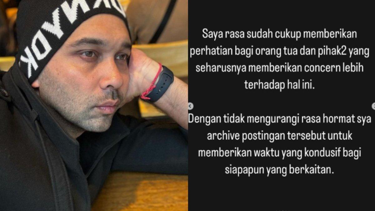 Zacky memutuskan mengarsipkannya postingannya