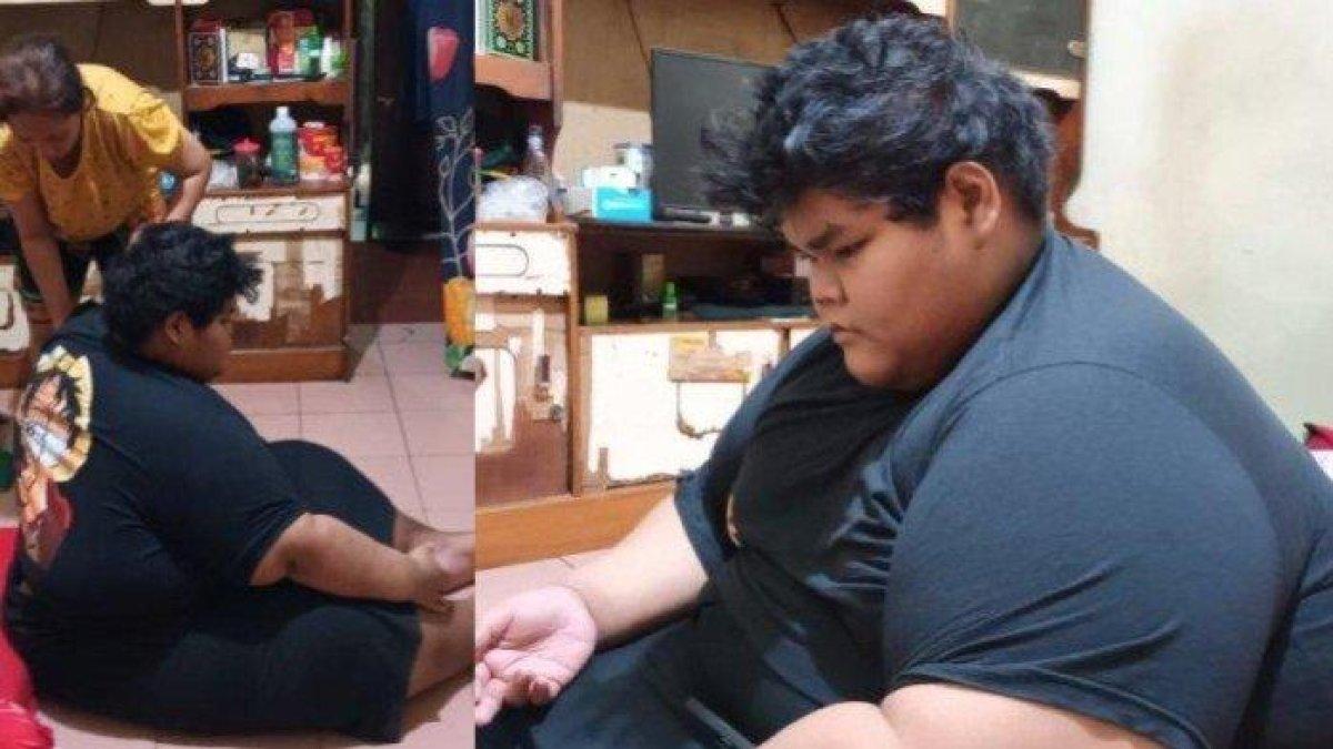 Ahmad Juwanto, remaja obesitas yang kini dirawat nenek di Cipayung, Jakarta, meminta bantuan pemerintah.