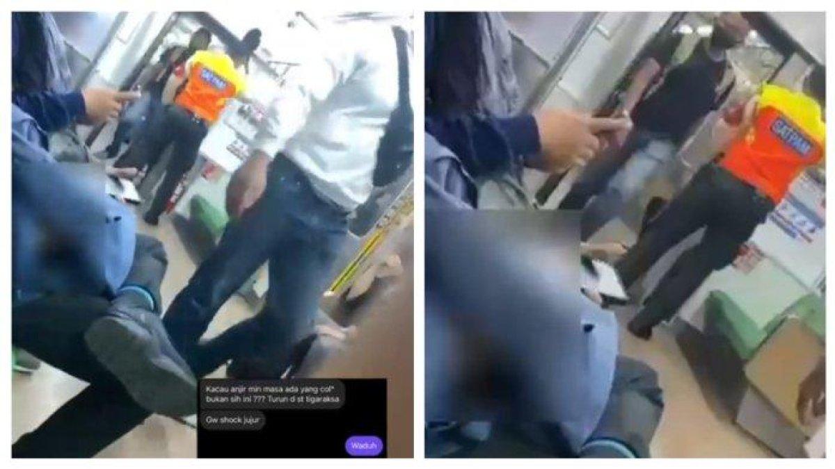 Aksi tak senonoh seorang penumpang pria melakukan aksi onani di dalam gerbong KRL pada Senin (10/7/2023) malam.