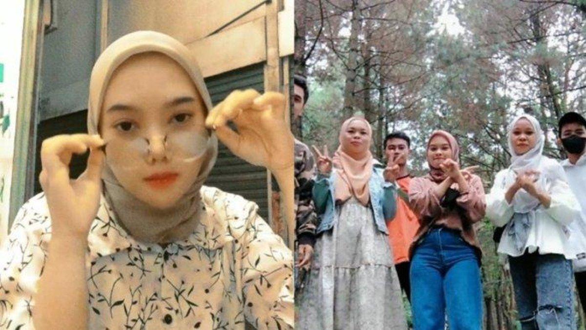 Anggi dan teman saat bermain tiktok