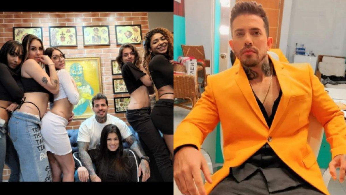 Arthur O Urso  bersama istri-istrinya.