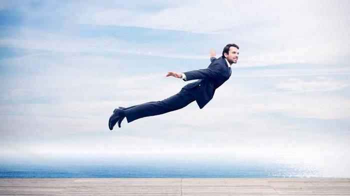 Ilustrasi mimpi terbang.