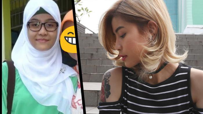 AWKARIN SAAT SMA - Potret lawas Awkarin saat masih sekolah vs sekarang