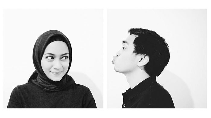 Pasangan Ayudia Bing Slamet dan Ditto Percussion.