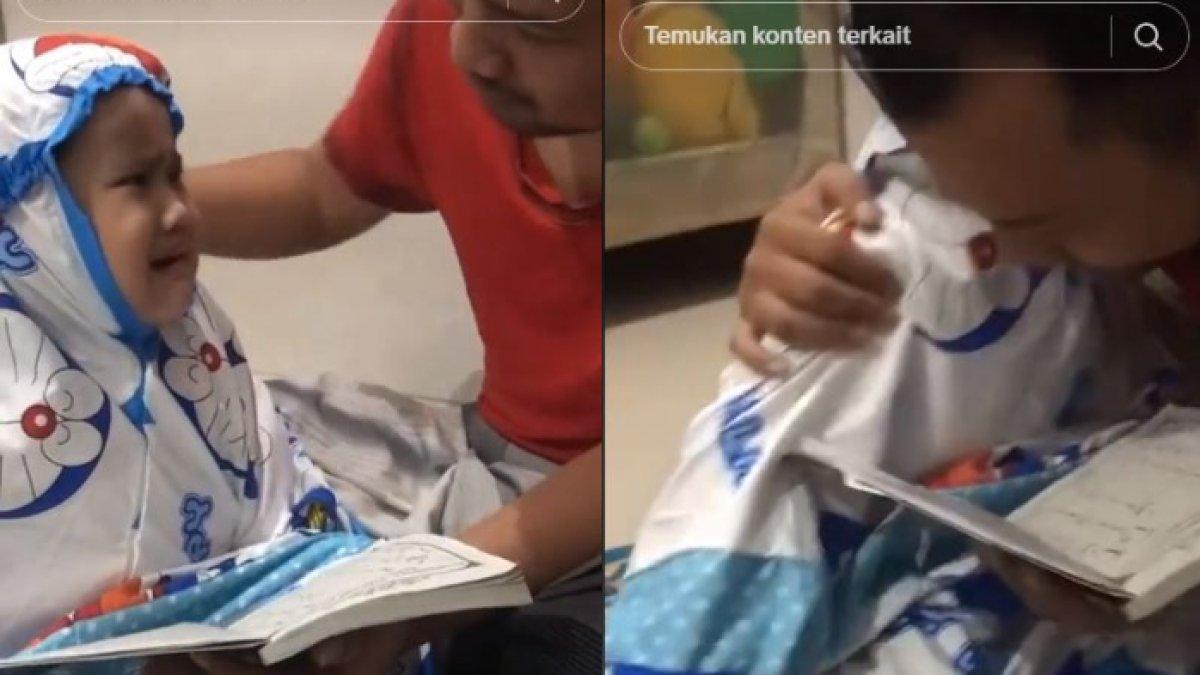 bocah perempuan itu malah menangis kencang