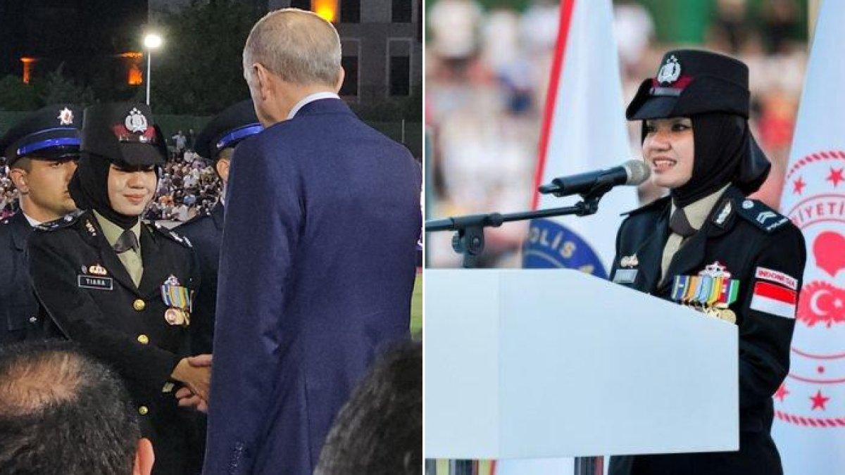 Briptu Tiara Nissa Zulbida, lulusan terbaik akademi kepolisian (akpol) Turki, pulang ke kampung halaman.