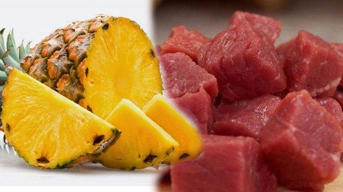 Cara mudah dan cepat mengempukkan daging dengan buah nanas muda