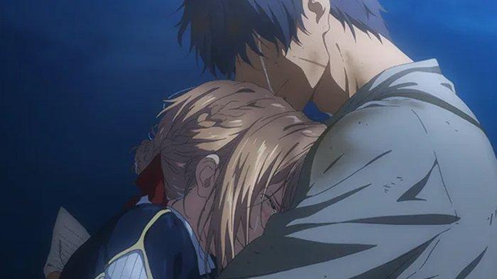 Cuplikan anime Violet Evergarden.