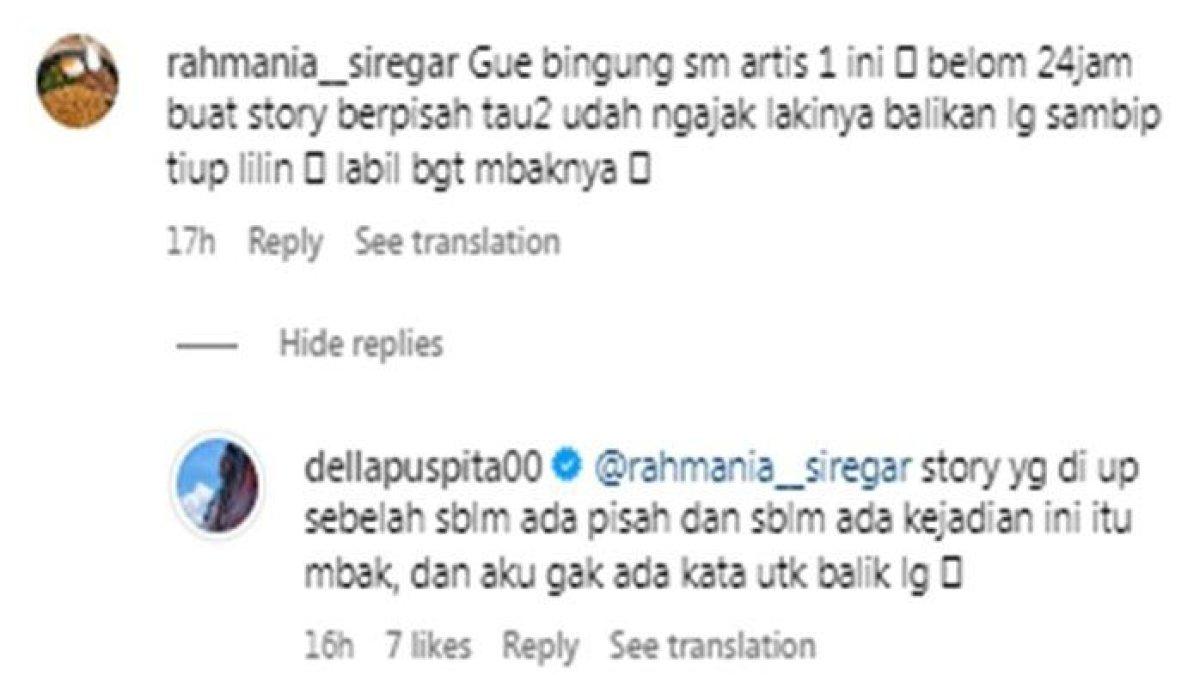 Della Puspita jawab nyinyiran netizen.