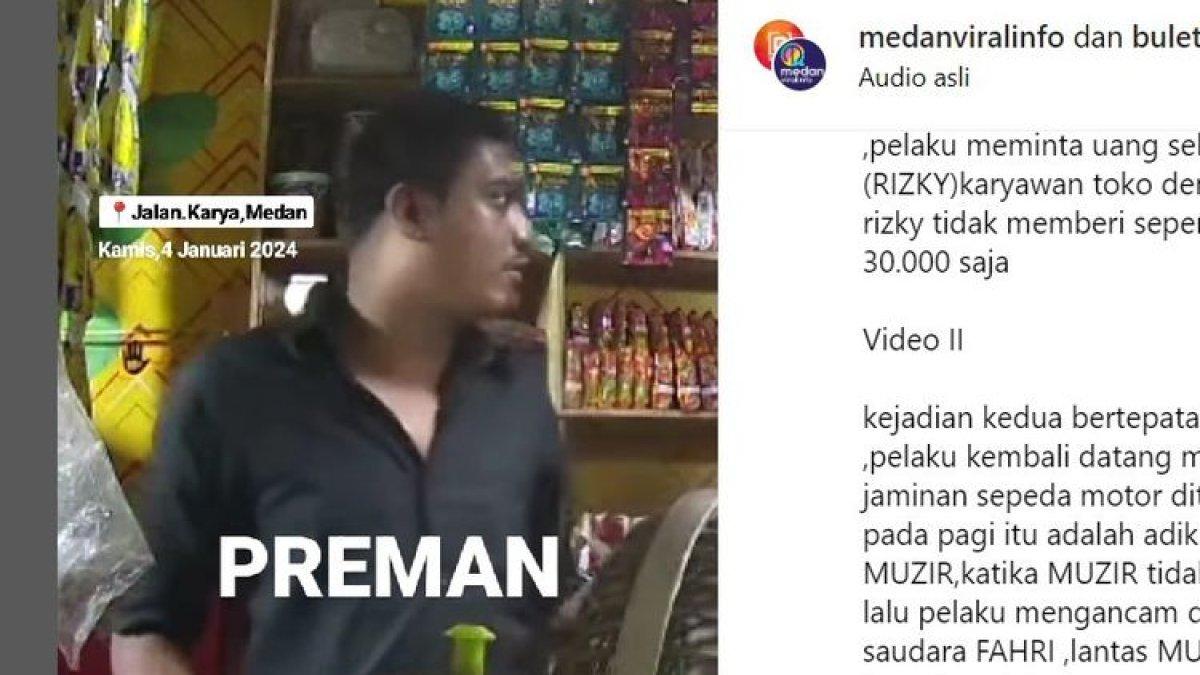 dua video yang memperlihatkan seorang preman